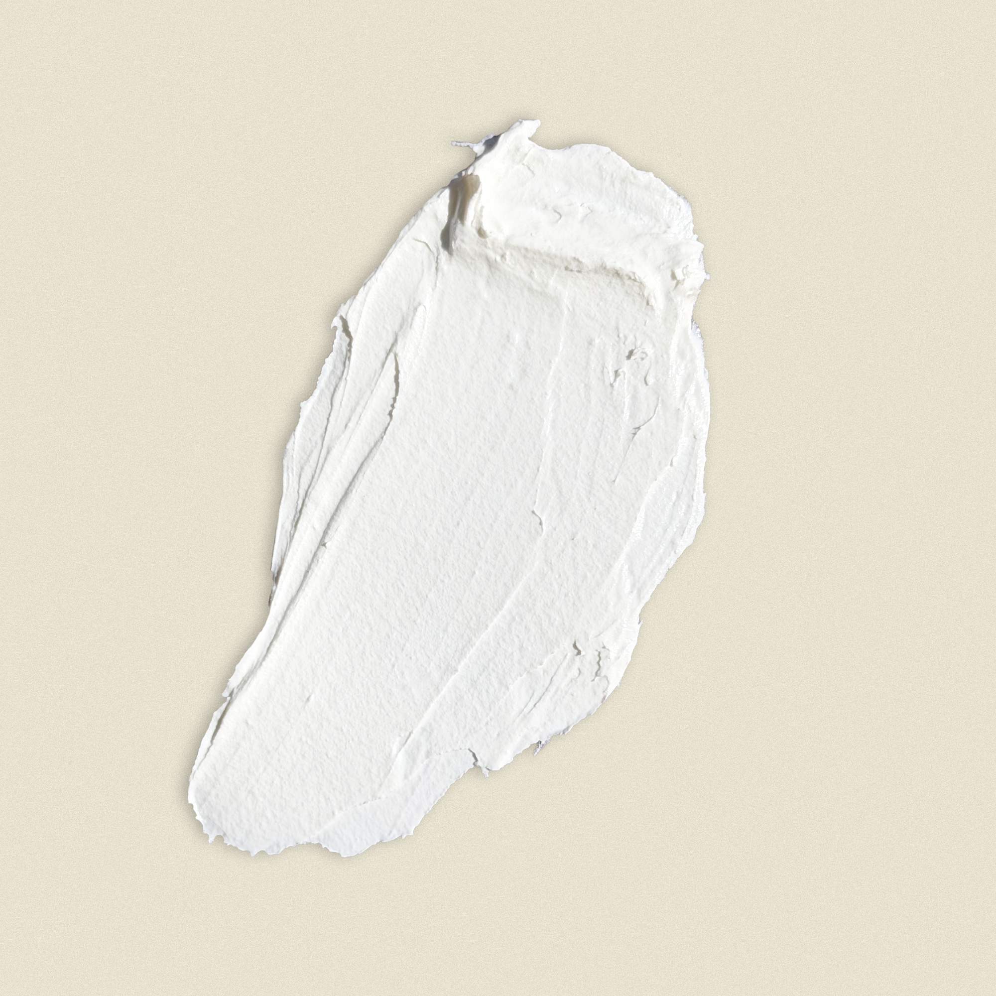 Sun Balm cream texture swatch — white mineral sunscreen made with grass-fed beef tallow